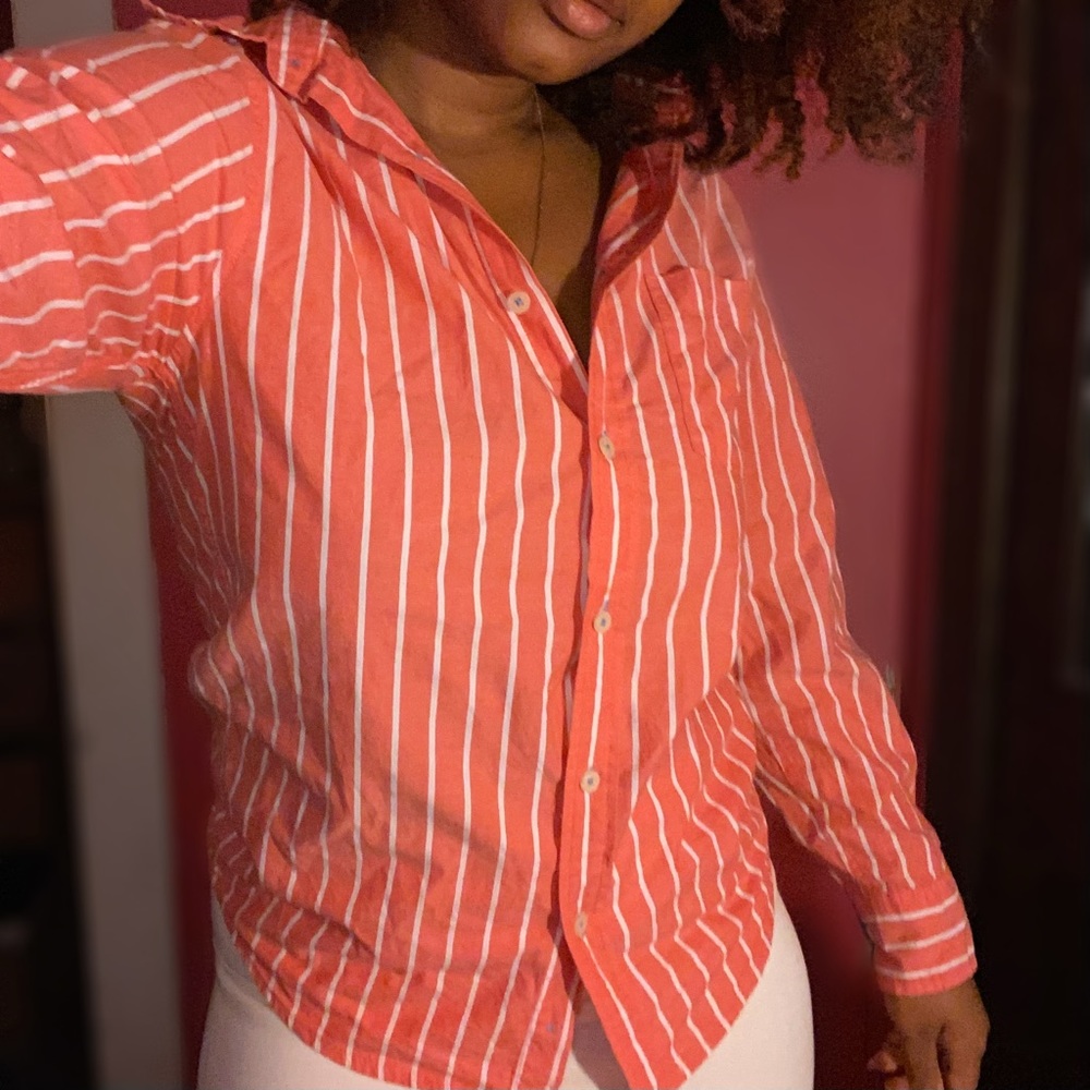 Candy Stripe Pink Button Up 🍬